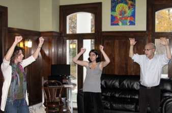 Academy House residents participating in group activities